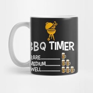 BBQ Timer Rare Medium Well Beer Drinking Mug